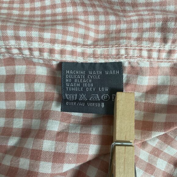 Vintage Button Top Size Small Pastel Gingham Patchwork Colorful Picnic Spring - Picture 9 of 11